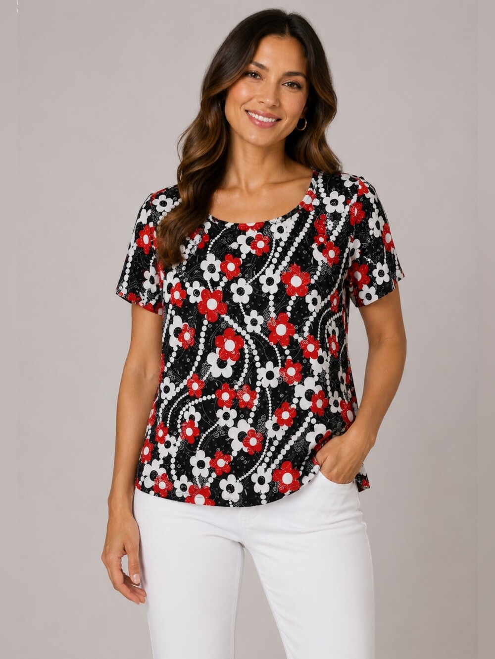 Floral Short Sleeve Beautiful Top